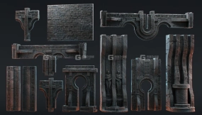38+奇幻建筑3D模型 Fantasy architecture KITBASH