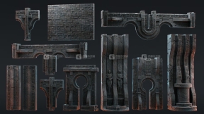 38+奇幻建筑3D模型 Fantasy architecture KITBASH