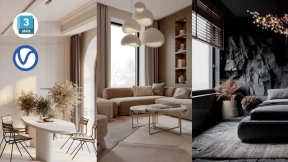 3DS MAX Vray室内灯光渲染全面掌握教程 Lighting Mastery in V-Ray 6