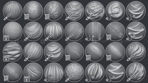 布料褶皱缝线接缝笔刷 Cloth and Drapery brushes pack