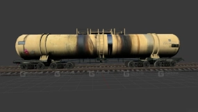 八轴罐车 - Восьмиосная цистерна 3D model-33