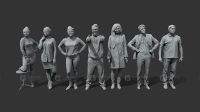 低多边形休闲人物合集第22卷 - Lowpoly People Casual Pack Vol