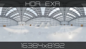 HDRI - 工业仓库室内 11b - 8192x4096  HDRI - Industrial Warehouse Interior 11b - 8192x4096