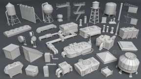 40+建筑屋顶设备合集3  Building Roof Collection - 3 - 40 pieces