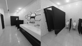 场景-男女卫生间 - Scene- Male And Female Restroom