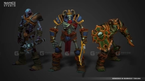 【UE】模块化幻想风格化骷髅战士英雄  Modular Fantasy Stylized Skeleton Warrior Hero