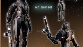 女式外骨骼装甲+手臂V2-V5-Girl Exo Armor + Arm V2 - V5