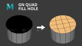 Maya多边形封孔插件GN Quad Fill Hole