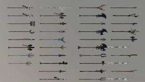 旷野之息所有矛 - Botw all Spears 3D model-22