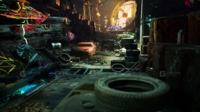 【UE】赛博垃圾街道家具建筑环境道具资产  Cyber Scrapyard Environment Kit