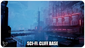 【UE5.1】科幻悬崖基地  Science Fiction Cliff Base