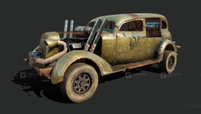 道奇旅行轿车（金色图斯卡） - Dodge Touring Sedan (Golden Tuska) 3D model-60