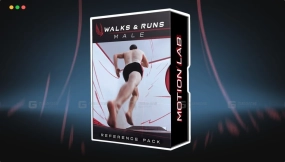 跑步行走运动规律男性角色参考视频 WALKS AND RUNS MALE – reference