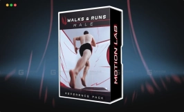 跑步行走运动规律男性角色参考视频 WALKS AND RUNS MALE – reference