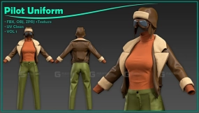 3+飞行员外套夹克制服套装 female pilot uniform with texture