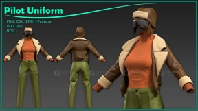3+飞行员外套夹克制服套装 female pilot uniform with texture
