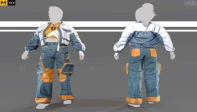 女性牛仔夹克与连体衣裤飞行员服饰制作视频