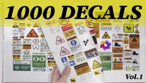 1000款高清交通标志-路票-标签图标贴花透贴PNG资源 适配UE游戏引擎、CG动画及影视制作场景