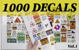 1000款高清交通标志-路票-标签图标贴花透贴PNG资源 适配UE游戏引擎、CG动画及影视制作场景