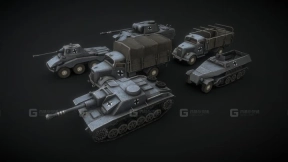 二战德国低多边形坦克 2 WW2 German Low Poly Tanks #2