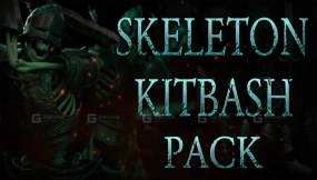 100+骨骼骷髅盔甲斧头刀剑盾牌矛模型 Zbrush + Blender - Skeleton KitBash Mega Pack