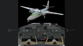 双引擎螺旋桨飞机  Twin-Engine Propeller Aircraft