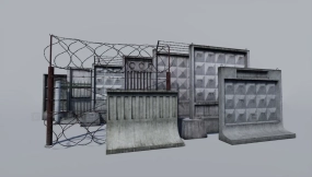 【UE】模块化混凝土与金属围栏组合包  Modular Concrete and Metallic Fence Pack