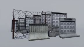 【UE】模块化混凝土与金属围栏组合包  Modular Concrete and Metallic Fence Pack
