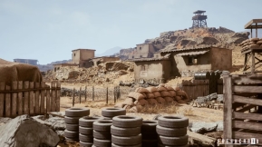 UE战争沙漠城镇建筑房屋村庄战场 Battlefield Kit - Desert Environment