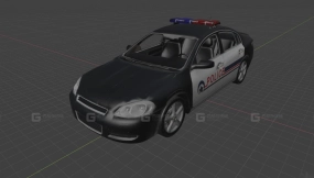 2006年雪佛兰Impala警车 - 2006 Chevrolet Impala police car 3D model-1