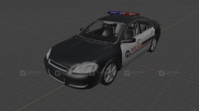 2006年雪佛兰Impala警车 - 2006 Chevrolet Impala police car 3D model-1