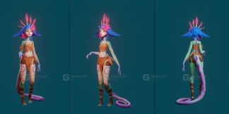 Blender风格化卡通角色建模教程 Neeko by Flycat