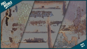 【UE】金属锈蚀贴图集Vol.5 Metal rust decals Vol. 5