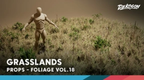 【UE】植物群VOL.18 草原（低多边形版本）Foliage VOL.18 - Grasslands (Low Poly)