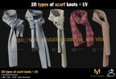 20+围巾头巾围脖 20 types of scarf knots + UV