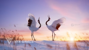 丹顶鹤模型 VFX Grace – Red-Crowned Crane Animation
