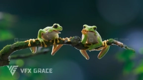 树蛙青蛙模型 VFX Grace – Tree Frog Animated