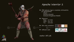 【UE】部落勇士男性人物角色1  Apache Warrior 1