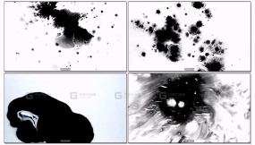 水墨滴落4K视频素材 ink drop 4K video footage