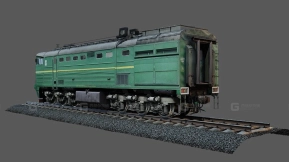 2ТЭ10м型内燃机车 - Тепловоз 2ТЭ10м (2TE10m) 3D model-11