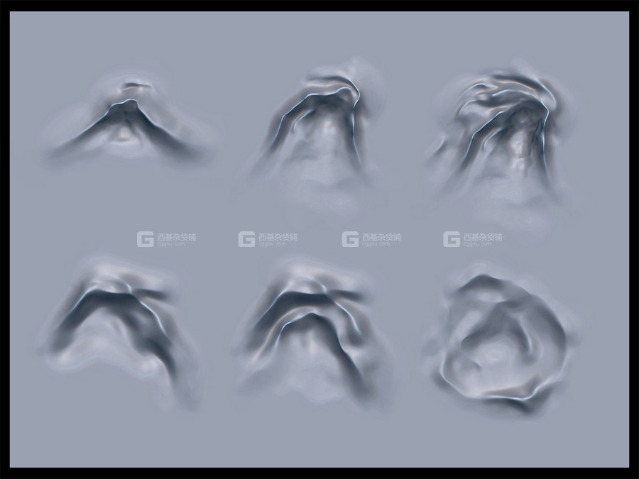 ZBrush金属凹痕笔刷预设 Artstation – Metal Dents Part 2 Brushes for Zbrush_00002.jpg
