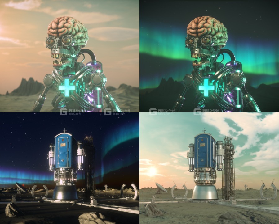 GSG灰猩猩天空宇宙极光环境贴图素材 GreyScaleGorilla – HDRI Collection SPACE_00001.jpg