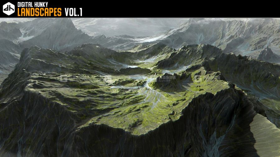 Substance Painter自然地形模型贴图预设 FlippedNormals – Landscapes Vol.1_00003.jpg