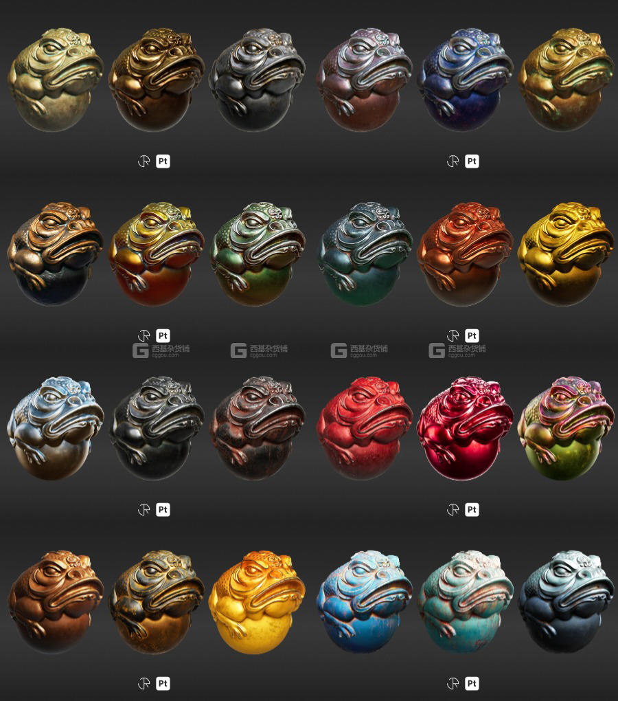 Substance木头钢铁材质预设 Artstation – Stylized Smart Materials Wood & Metal Vol.02_00004.jpg