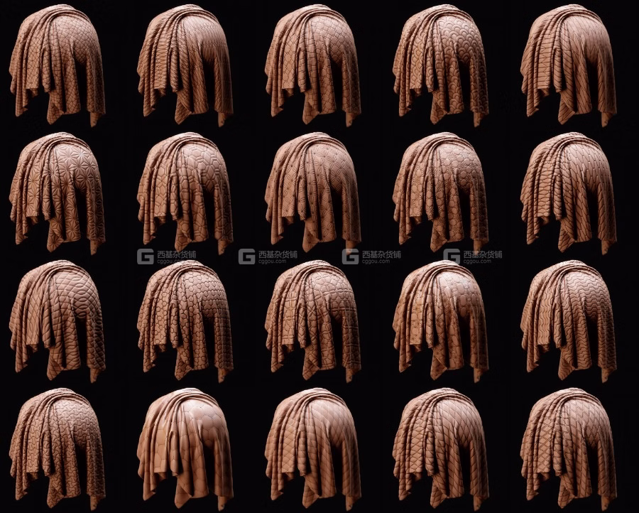 布料缝线无缝贴图预设 Artstation – 40 Fabric Stitch Seamless Pattern – VOL.07 – Milad Kambari_02.avif