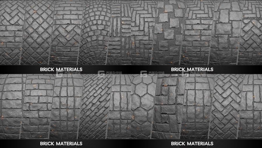 砖块墙面深度贴图素材 20 Tileable Brick Wall Alphas_0001.jpg