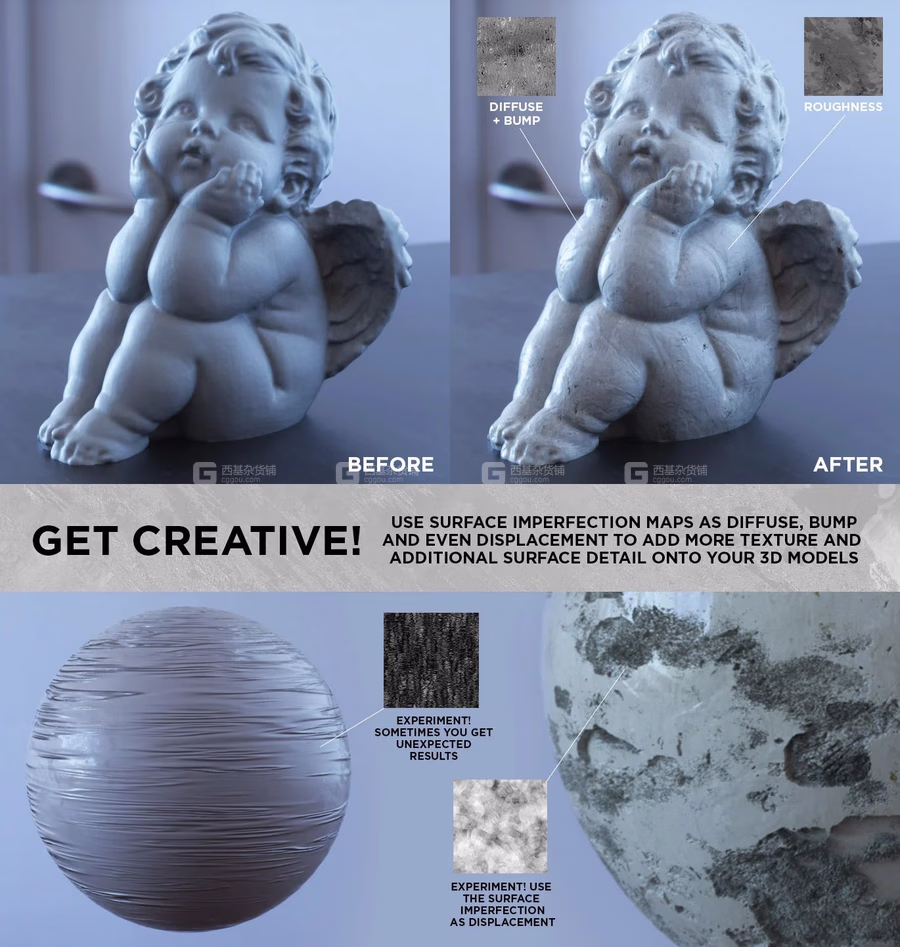 粗糙脏污划痕纹理细节贴图 Gumroad – 150 Tileable Roughness Maps – Surface_46.avif