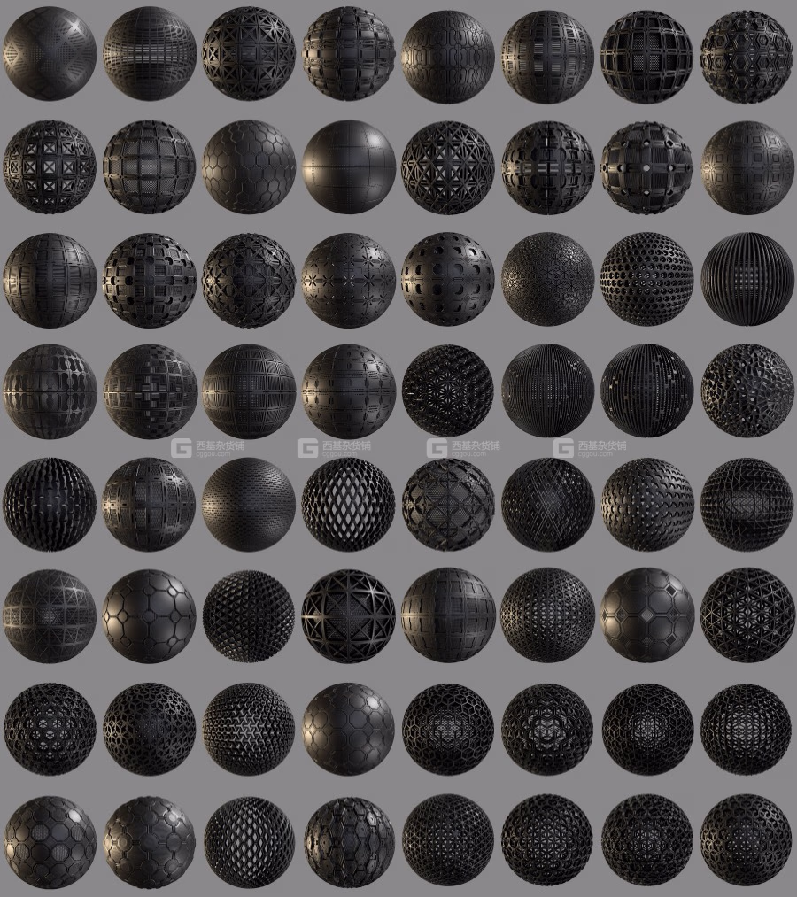 科幻机械硬表面贴图素材 Artstation – 65 Hardsurface Pattern Vol.01_41.avif