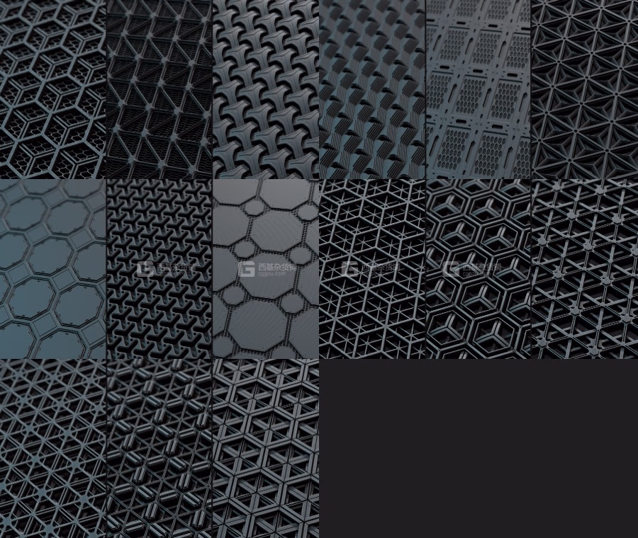 科幻机械硬表面贴图素材 Artstation – 65 Hardsurface Pattern Vol.01_40.avif