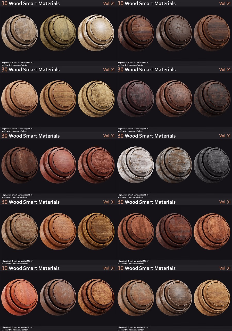 08-124组Substance木纹材质第一二三套 ArtStation – Wood Smart Materials Collection Vol.1-3_18.avif